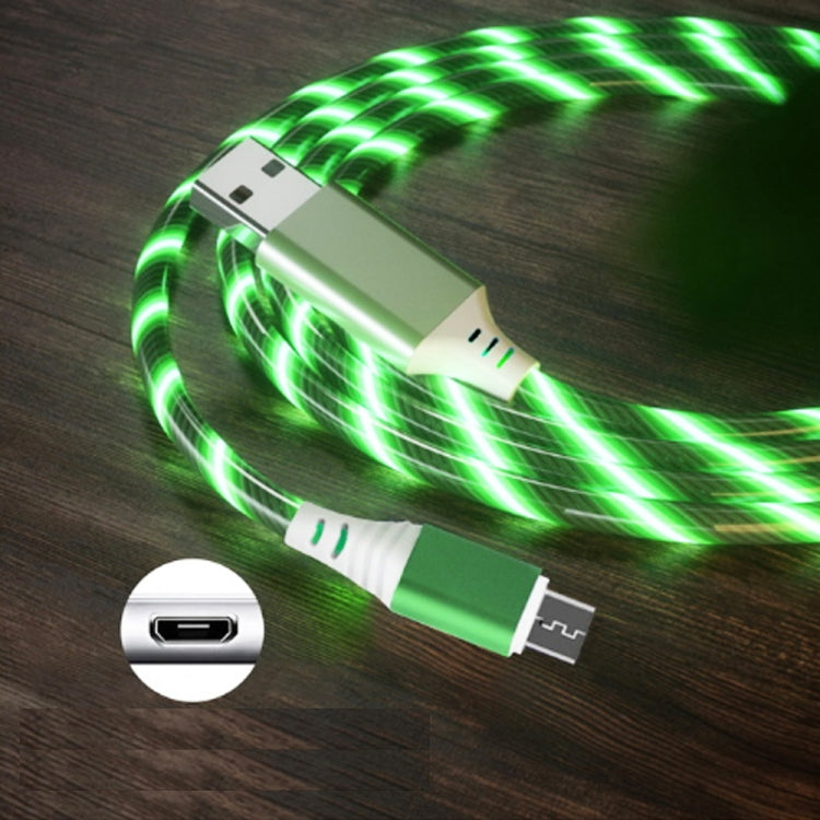 2.4A USB to Micro USB Colorful Streamer Fast Charging Cable, Length: 1m