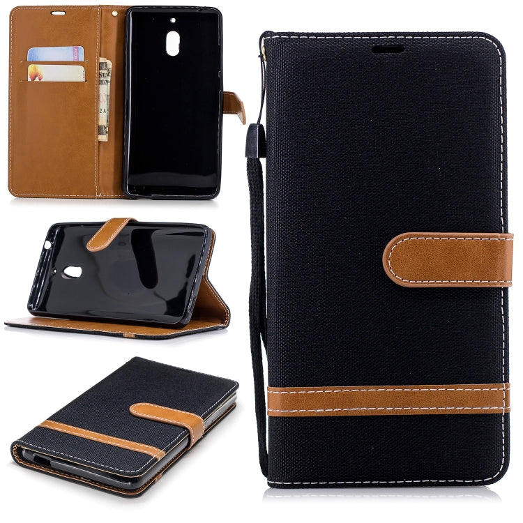 Color Matching Denim Texture Leather Case for Nokia 2.1 (2018) , with Holder & Card Slots & Wallet & Lanyard