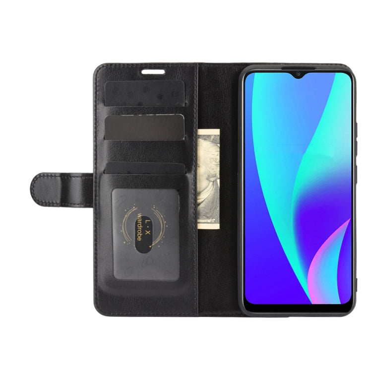 For OPPO Realme C15 R64 Texture Single Horizontal Flip Protective Case with Holder & Card Slots & Wallet& Photo Frame