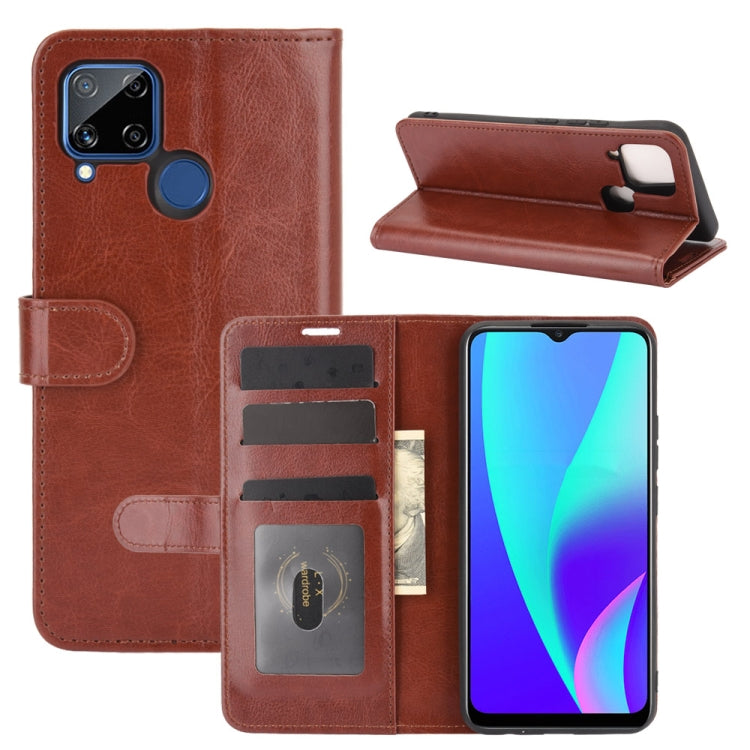 For OPPO Realme C15 R64 Texture Single Horizontal Flip Protective Case with Holder & Card Slots & Wallet& Photo Frame
