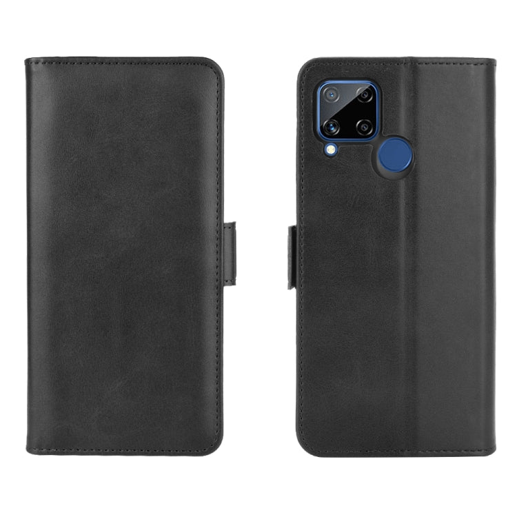 For OPPO Realme C15 Dual-side Magnetic Buckle Horizontal Flip Leather Case with Holder & Card Slots & Wallet