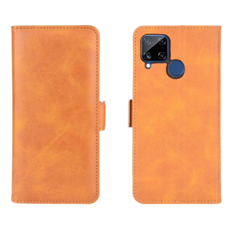 For OPPO Realme C15 Dual-side Magnetic Buckle Horizontal Flip Leather Case with Holder & Card Slots & Wallet