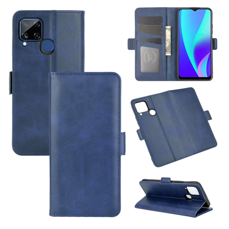 For OPPO Realme C15 Dual-side Magnetic Buckle Horizontal Flip Leather Case with Holder & Card Slots & Wallet
