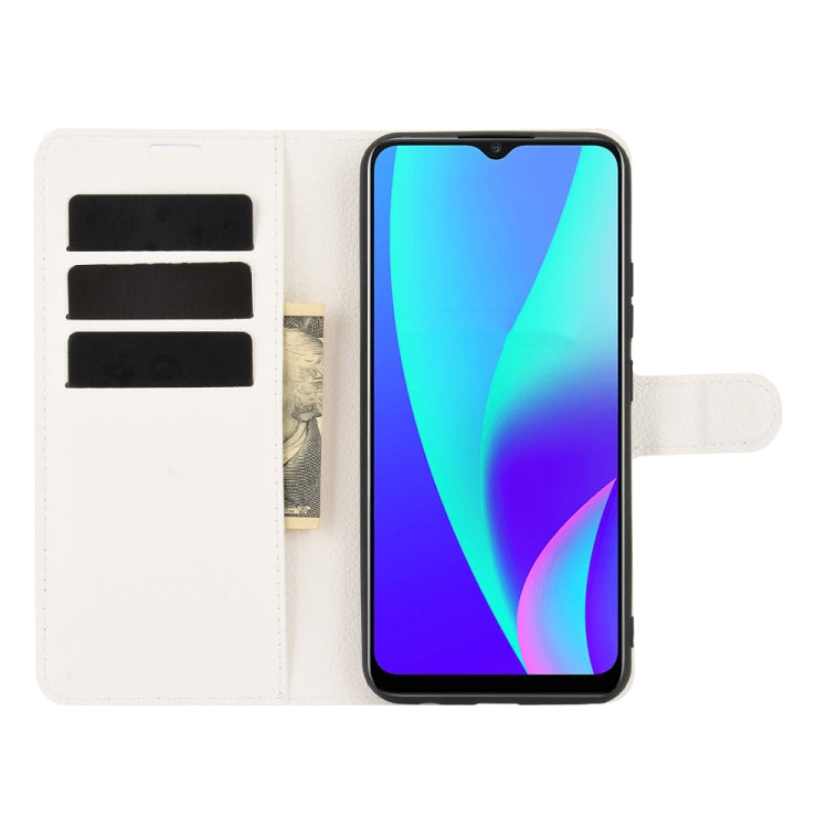 For OPPO Realme C15 Litchi Texture Horizontal Flip Protective Case with Holder & Card Slots & Wallet