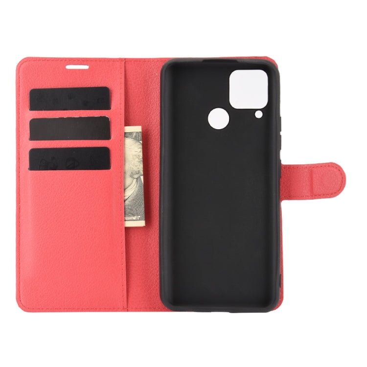 For OPPO Realme C15 Litchi Texture Horizontal Flip Protective Case with Holder & Card Slots & Wallet