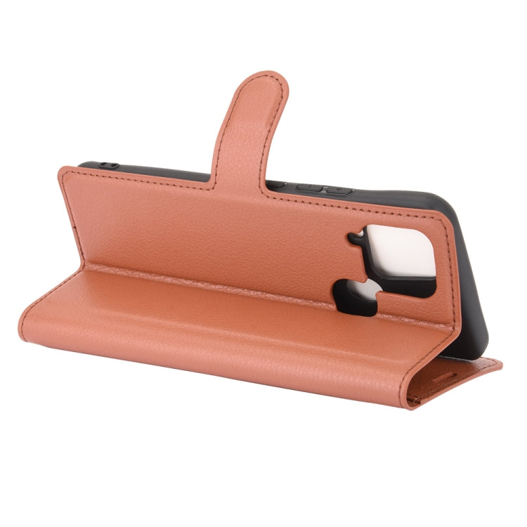 For OPPO Realme C15 Litchi Texture Horizontal Flip Protective Case with Holder & Card Slots & Wallet