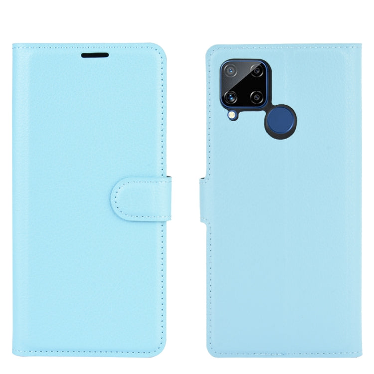 For OPPO Realme C15 Litchi Texture Horizontal Flip Protective Case with Holder & Card Slots & Wallet