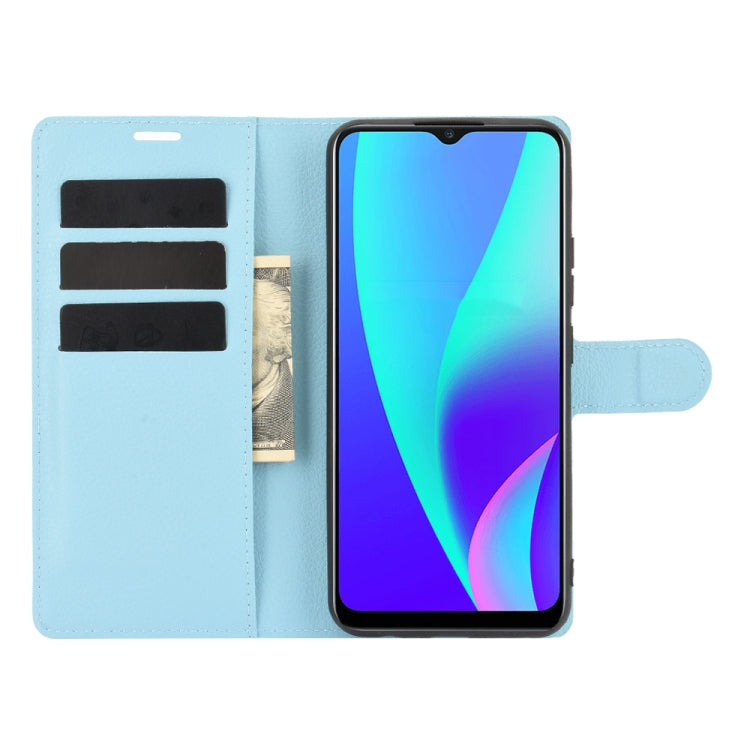 For OPPO Realme C15 Litchi Texture Horizontal Flip Protective Case with Holder & Card Slots & Wallet