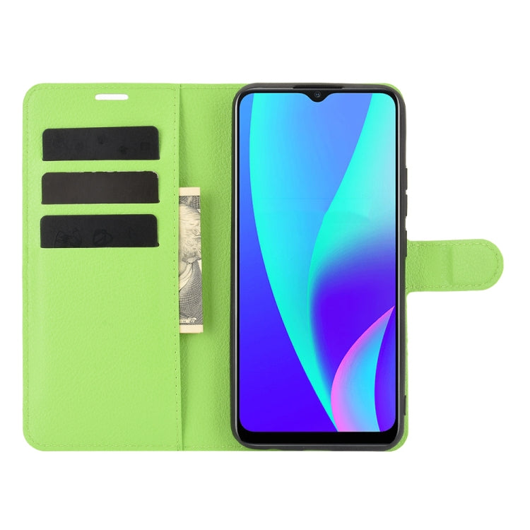 For OPPO Realme C15 Litchi Texture Horizontal Flip Protective Case with Holder & Card Slots & Wallet