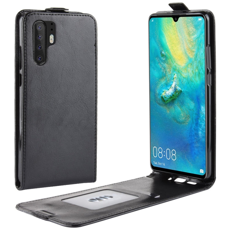 For Huawei P30 Pro R64 Texture Single Vertical Flip Leather Protective Case with Card Slots & Photo Frame