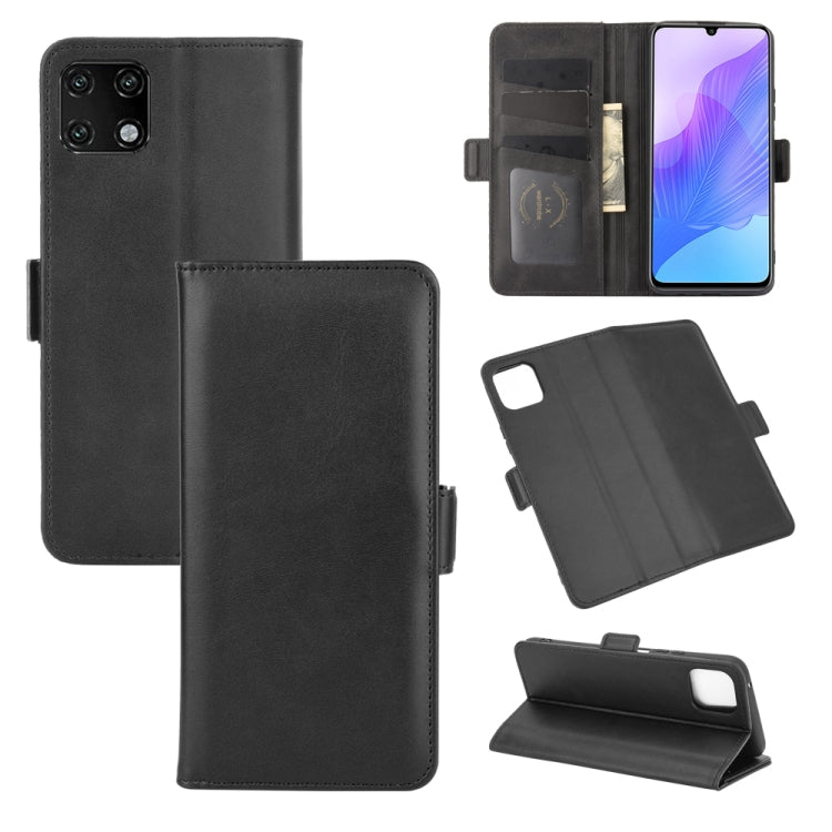 For Huawei Enjoy 20 Dual-side Magnetic Buckle Horizontal Flip Leather Case with Holder & Card Slots & Wallet