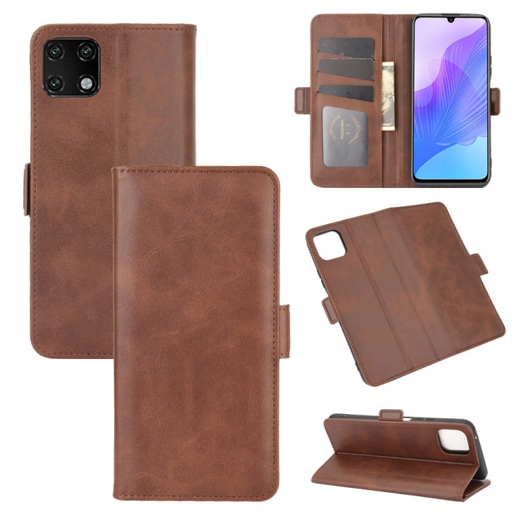For Huawei Enjoy 20 Dual-side Magnetic Buckle Horizontal Flip Leather Case with Holder & Card Slots & Wallet