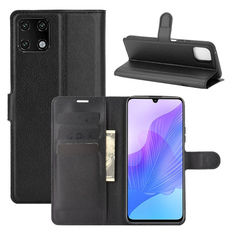 For Huawei Enjoy 20 Litchi Texture Horizontal Flip Protective Case with Holder & Card Slots & Wallet