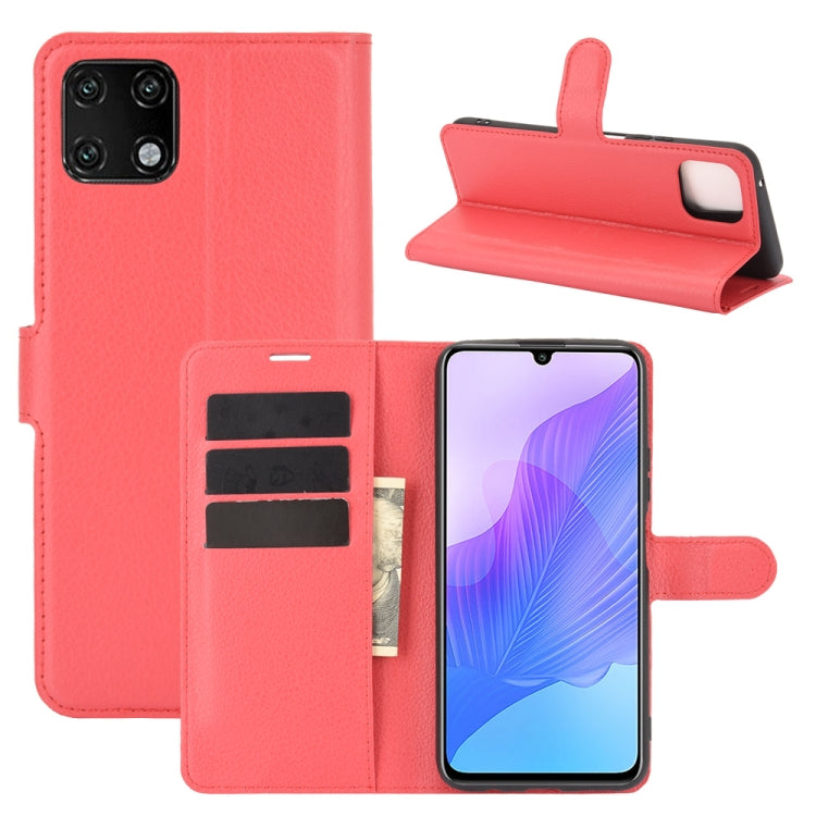For Huawei Enjoy 20 Litchi Texture Horizontal Flip Protective Case with Holder & Card Slots & Wallet