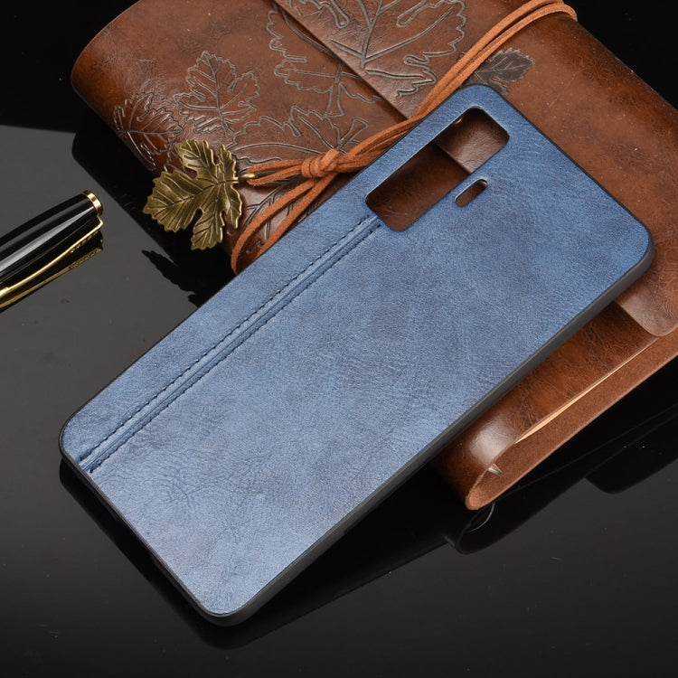 For Vivo X50 Shockproof Sewing Cow Pattern Skin PC + PU + TPU Case