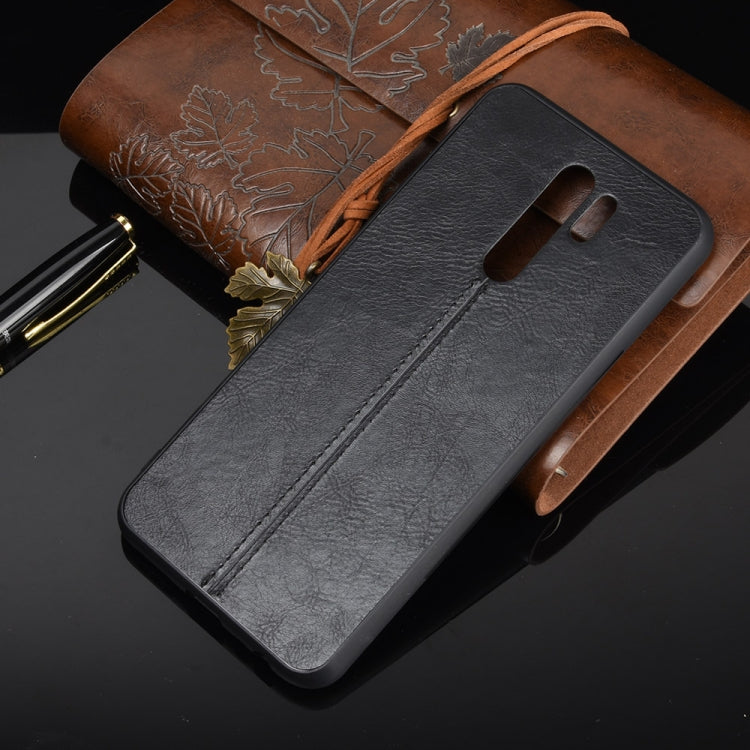 For Xiaomi Redmi 9 Shockproof Sewing Cow Pattern Skin PC + PU + TPU Case