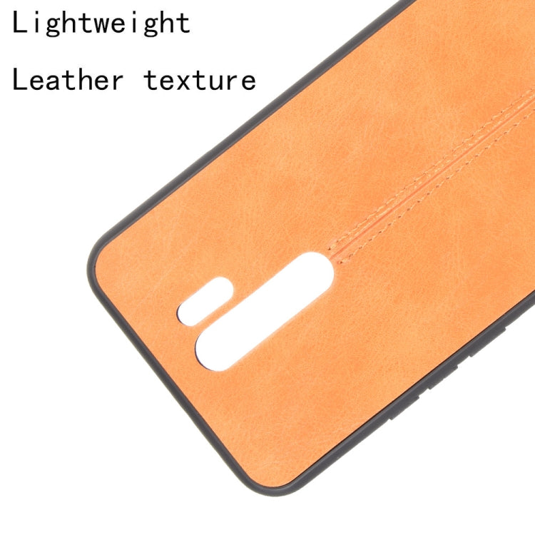 For Xiaomi Redmi 9 Shockproof Sewing Cow Pattern Skin PC + PU + TPU Case