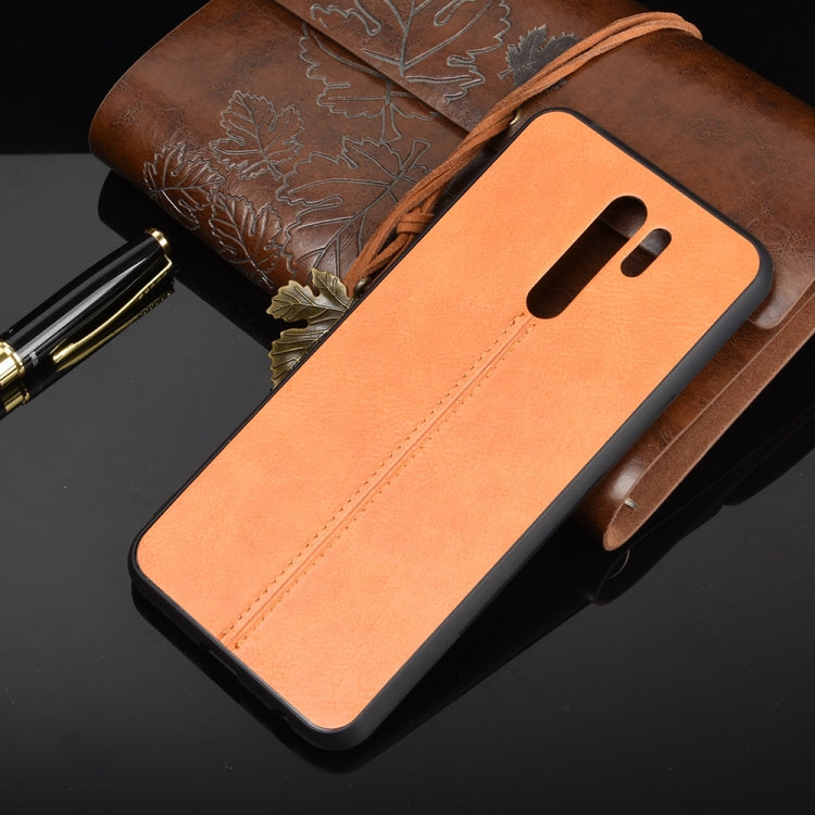 For Xiaomi Redmi 9 Shockproof Sewing Cow Pattern Skin PC + PU + TPU Case