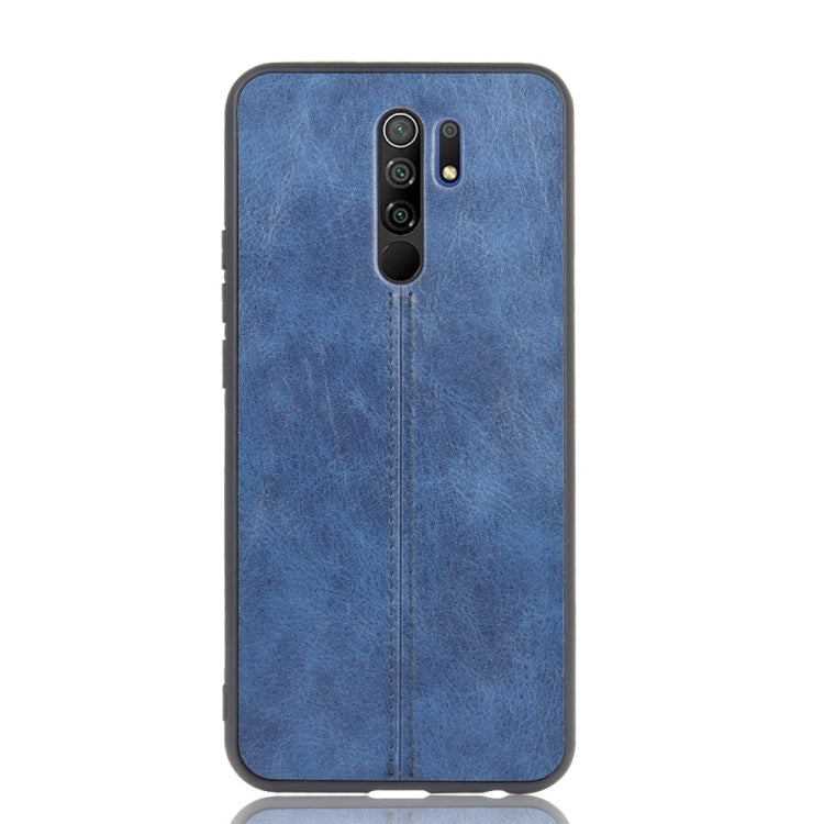 For Xiaomi Redmi 9 Shockproof Sewing Cow Pattern Skin PC + PU + TPU Case