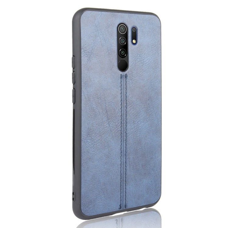 For Xiaomi Redmi 9 Shockproof Sewing Cow Pattern Skin PC + PU + TPU Case