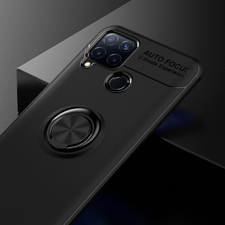 For OPPO Realme C15 Metal Ring Holder 360 Degree Rotating TPU Case