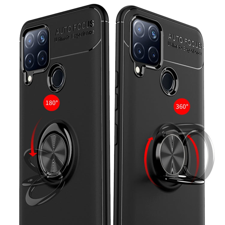 For OPPO Realme C15 Metal Ring Holder 360 Degree Rotating TPU Case