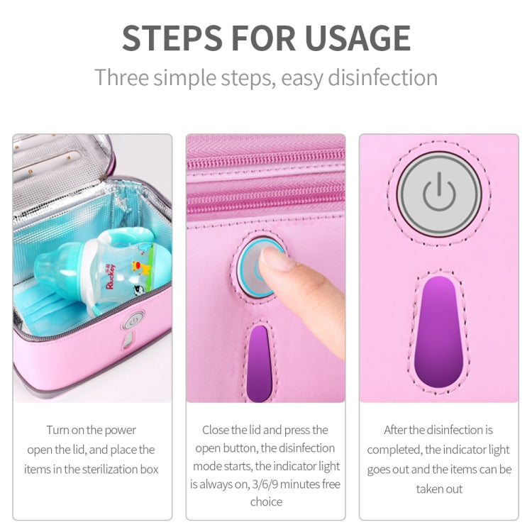 UVC Ultraviolet Sterilization Bag Portable Foldable Clothing Sterilization Box Bag, Size:Small 21.5x16x13cm