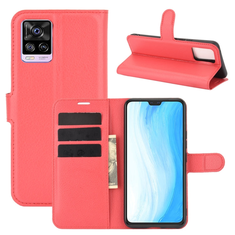 For Vivo S7 5G Litchi Texture Horizontal Flip Protective Case with Holder & Card Slots & Wallet