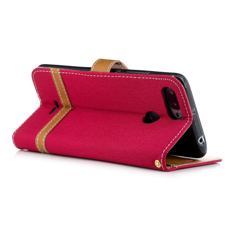 Color Matching Denim Texture Leather Case for Xiaomi Redmi 6 / 6A, with Holder & Card Slots & Wallet & Lanyard