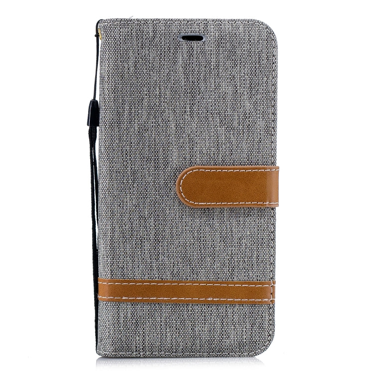 Color Matching Denim Texture Leather Case for Xiaomi Redmi 6 / 6A, with Holder & Card Slots & Wallet & Lanyard
