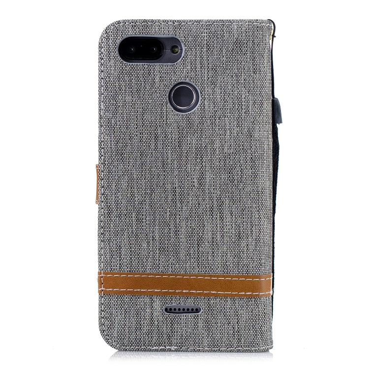 Color Matching Denim Texture Leather Case for Xiaomi Redmi 6 / 6A, with Holder & Card Slots & Wallet & Lanyard