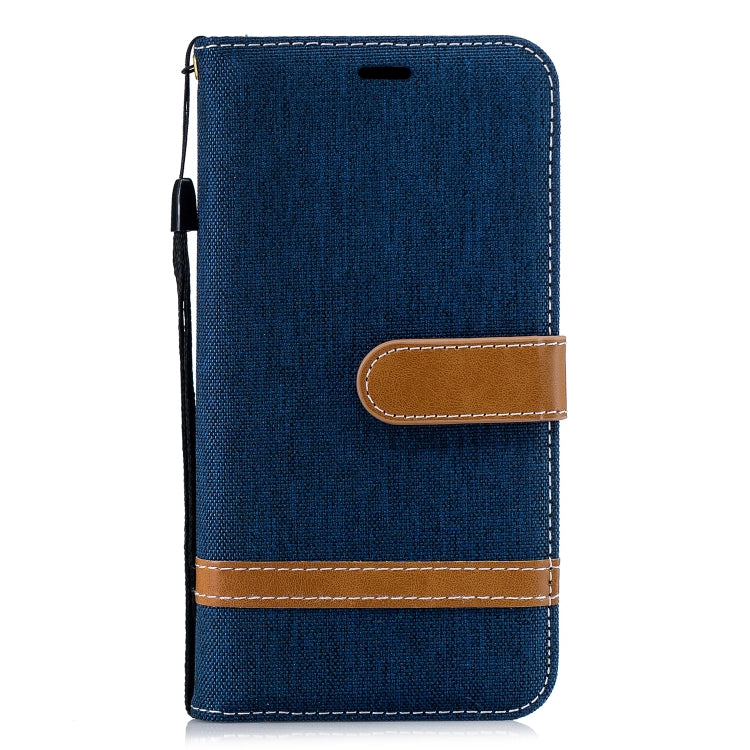 Color Matching Denim Texture Leather Case for Xiaomi Redmi 6 / 6A, with Holder & Card Slots & Wallet & Lanyard