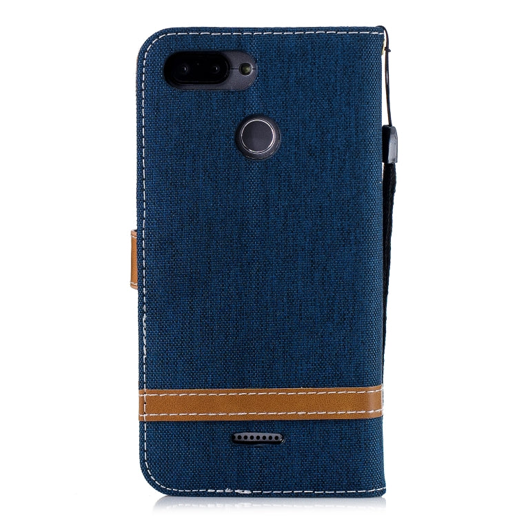 Color Matching Denim Texture Leather Case for Xiaomi Redmi 6 / 6A, with Holder & Card Slots & Wallet & Lanyard