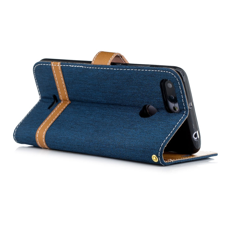 Color Matching Denim Texture Leather Case for Xiaomi Redmi 6 / 6A, with Holder & Card Slots & Wallet & Lanyard