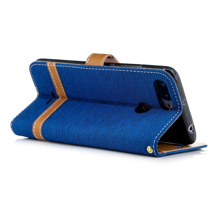 Color Matching Denim Texture Leather Case for Xiaomi Redmi 6 / 6A, with Holder & Card Slots & Wallet & Lanyard