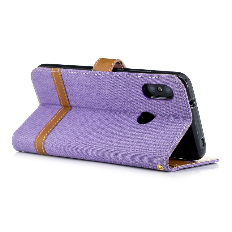 Color Matching Denim Texture Leather Case for Xiaomi Redmi 6 Pro, with Holder & Card Slots & Wallet & Lanyard
