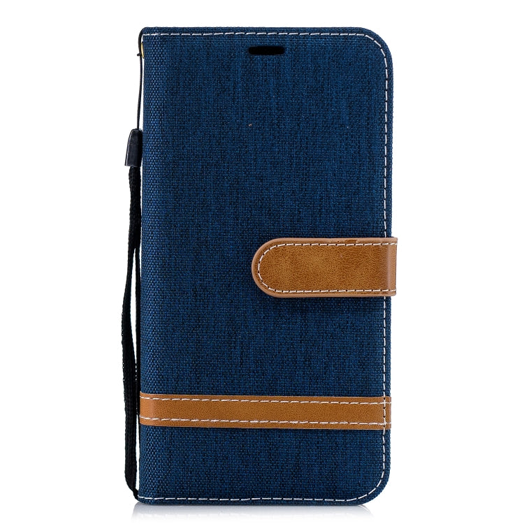 Color Matching Denim Texture Leather Case for Xiaomi Redmi 6 Pro, with Holder & Card Slots & Wallet & Lanyard