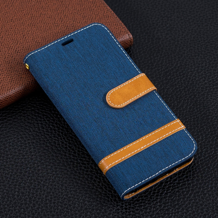 Color Matching Denim Texture Leather Case for Xiaomi Redmi 6 Pro, with Holder & Card Slots & Wallet & Lanyard