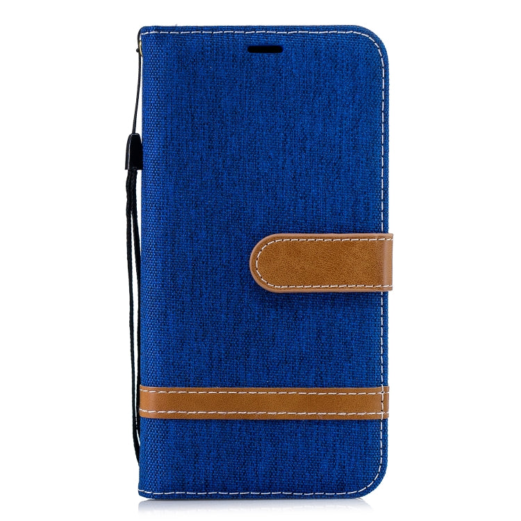 Color Matching Denim Texture Leather Case for Xiaomi Redmi 6 Pro, with Holder & Card Slots & Wallet & Lanyard