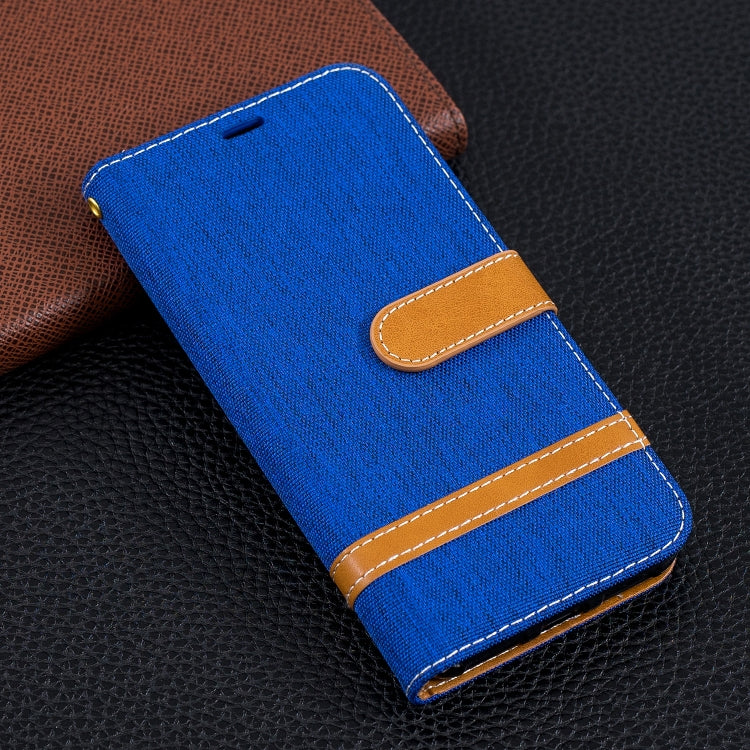 Color Matching Denim Texture Leather Case for Xiaomi Redmi 6 Pro, with Holder & Card Slots & Wallet & Lanyard