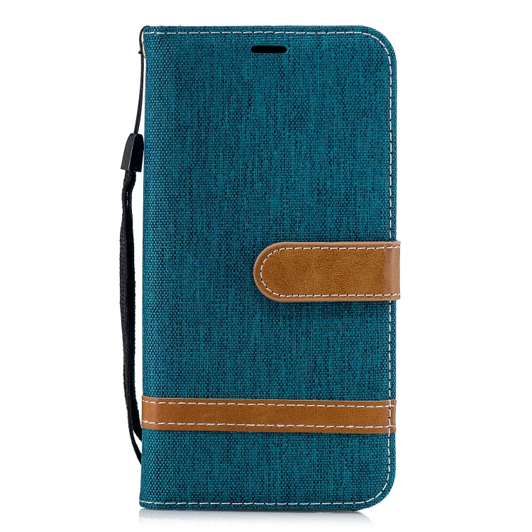 Color Matching Denim Texture Leather Case for Xiaomi Redmi 6 Pro, with Holder & Card Slots & Wallet & Lanyard