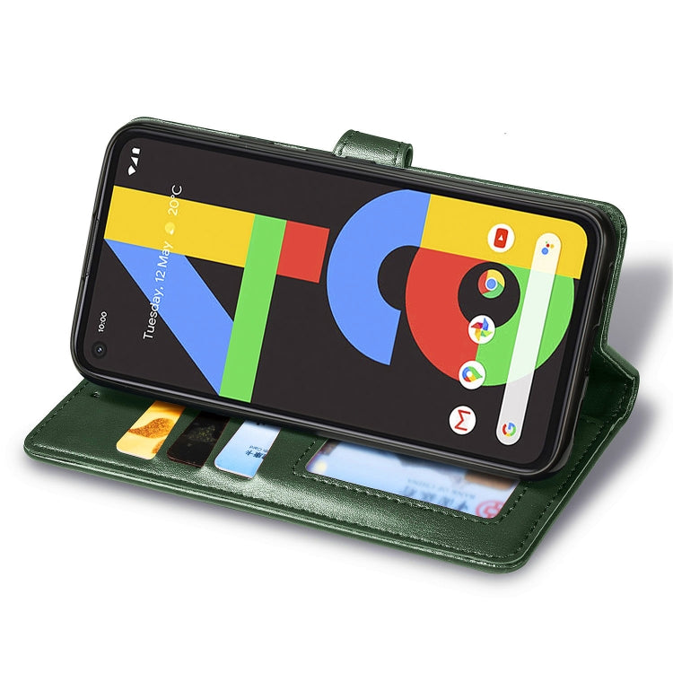 For Google Pixel 4A Retro Solid Color Leather Buckle Phone Case with Lanyard & Photo Frame & Card Slot & Wallet & Stand Function