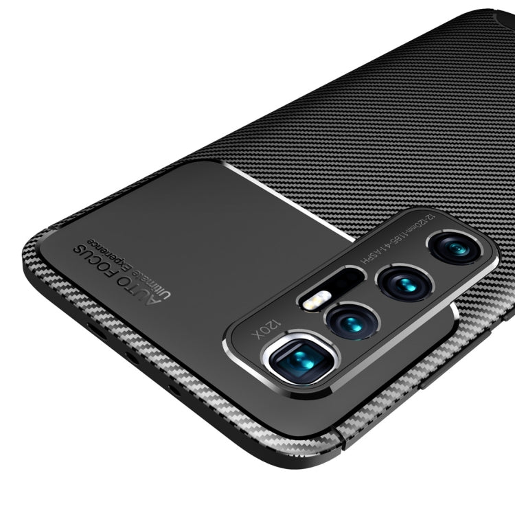 For Xiaomi Mi 10 Ultra Carbon Fiber Texture Shockproof TPU Case