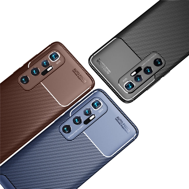 For Xiaomi Mi 10 Ultra Carbon Fiber Texture Shockproof TPU Case