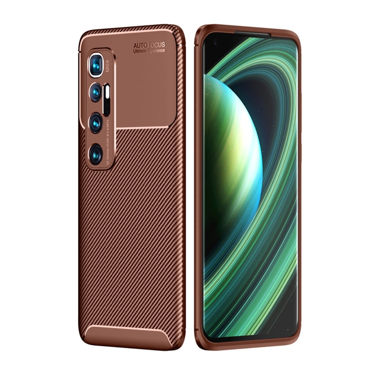For Xiaomi Mi 10 Ultra Carbon Fiber Texture Shockproof TPU Case