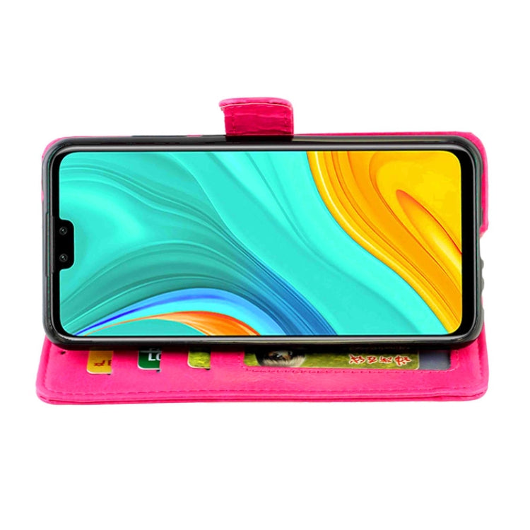 For Huawei Y8S Crazy Horse Texture Leather Horizontal Flip Protective Case with Holder & Card Slots & Wallet & Photo Frame