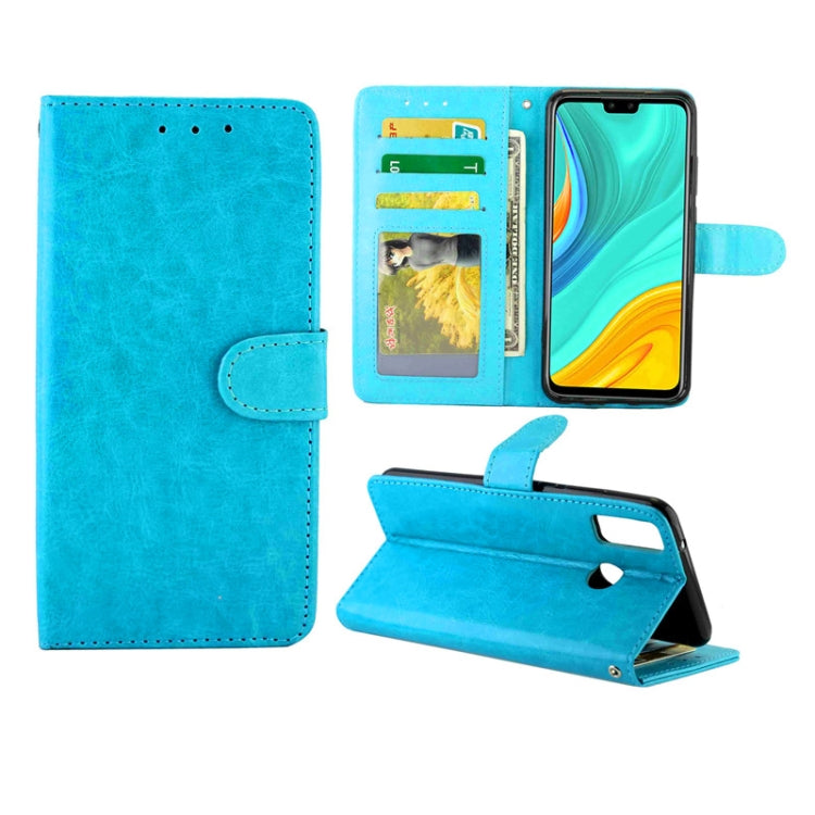 For Huawei Y8S Crazy Horse Texture Leather Horizontal Flip Protective Case with Holder & Card Slots & Wallet & Photo Frame