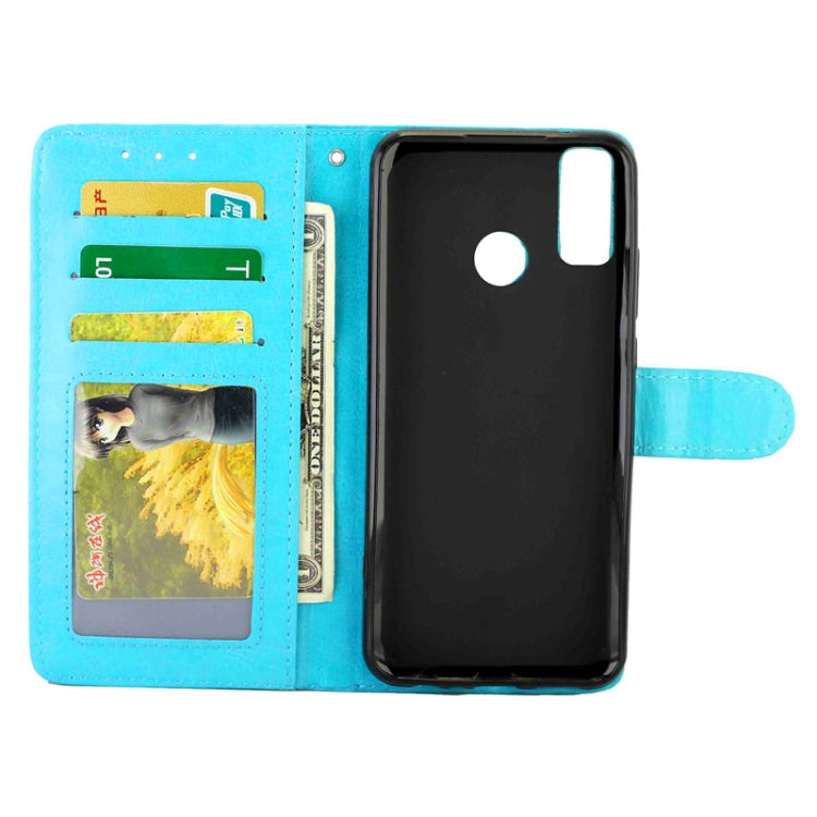 For Huawei Y8S Crazy Horse Texture Leather Horizontal Flip Protective Case with Holder & Card Slots & Wallet & Photo Frame