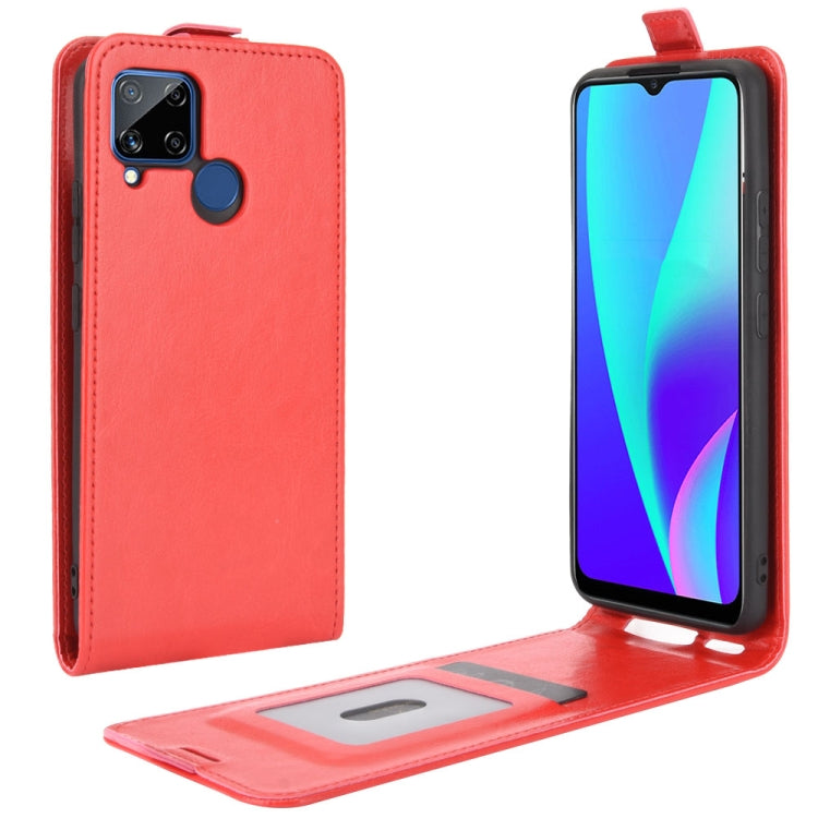 For Realme C15 R64 Texture Single Vertical Flip Leather Protective Case with Card Slots & Photo Frame