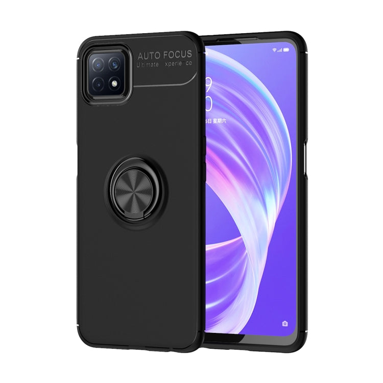 For OPPO A72 5G Metal Ring Holder 360 Degree Rotating TPU Case